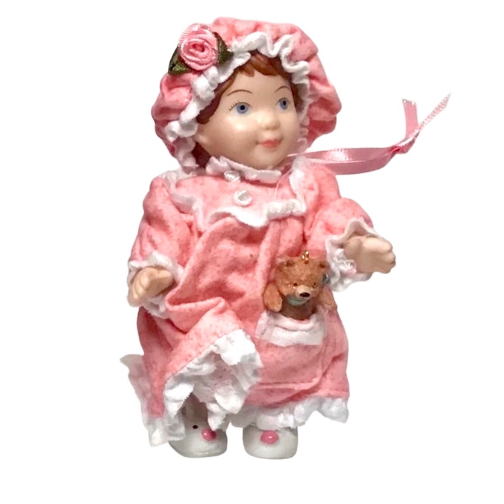 Hallmark 2001 “Mistletoe Miss” 2 pc. Christmas Ornament Set